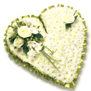 Traditional Solid White Heart