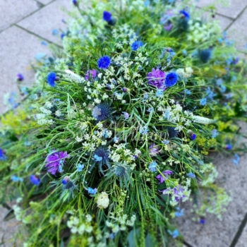 Blue Wildflower CasketSpray